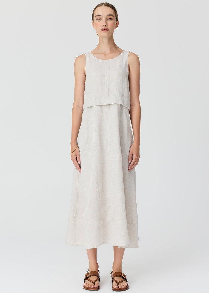 POL Frankie Double Layer Dress Natural front view