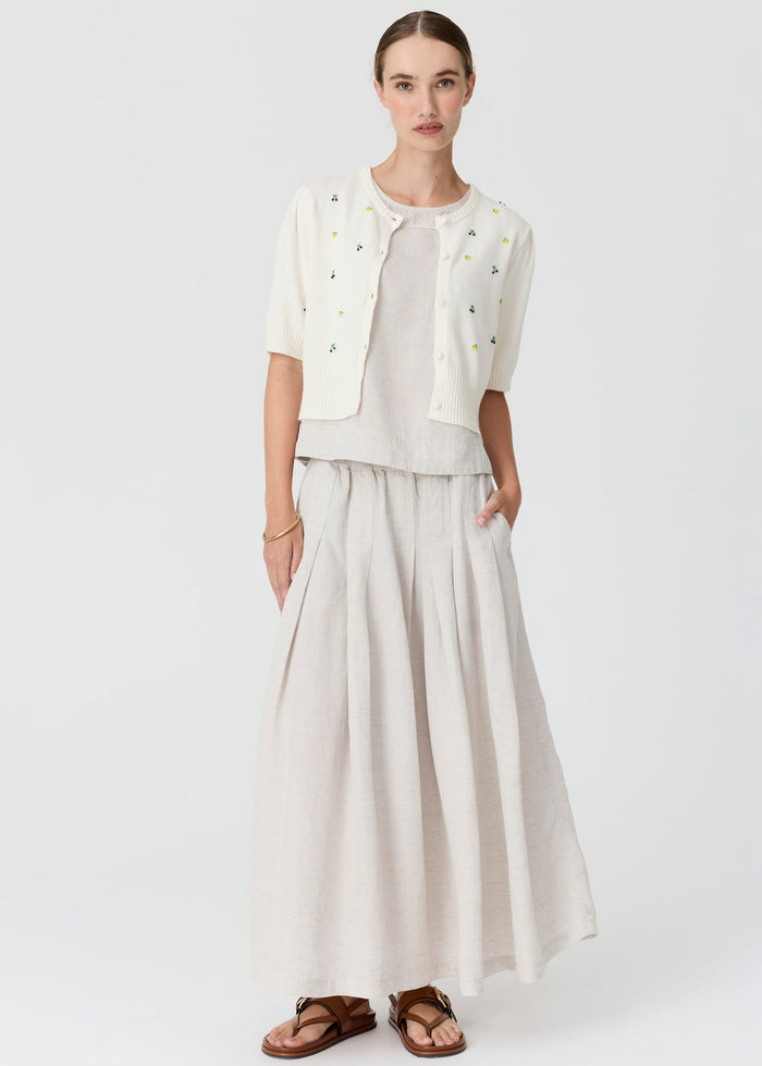 POL Viloa Cardigan Chalk worn open