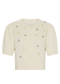 POL Viloa Cardigan Chalk flat lay