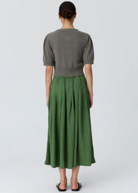POL Viloa Cardigan Moss with Frankie Pleat Skirt