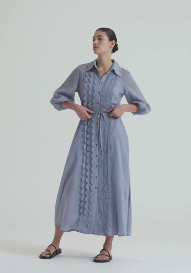 Morrison - Constance Shirt Dress - Sky Blue