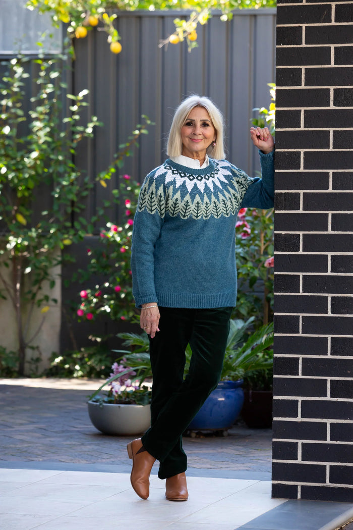 Round Neck  Fairisle Sweater
