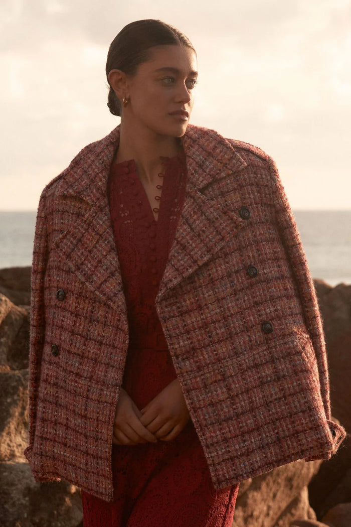 Zoe Kratzmann - Revel Coat - Berry Check