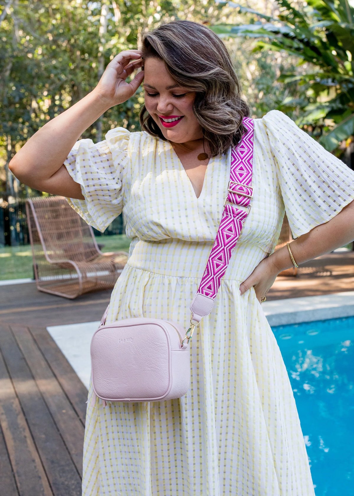Sally Crossbody Handbag - Pastel Pink