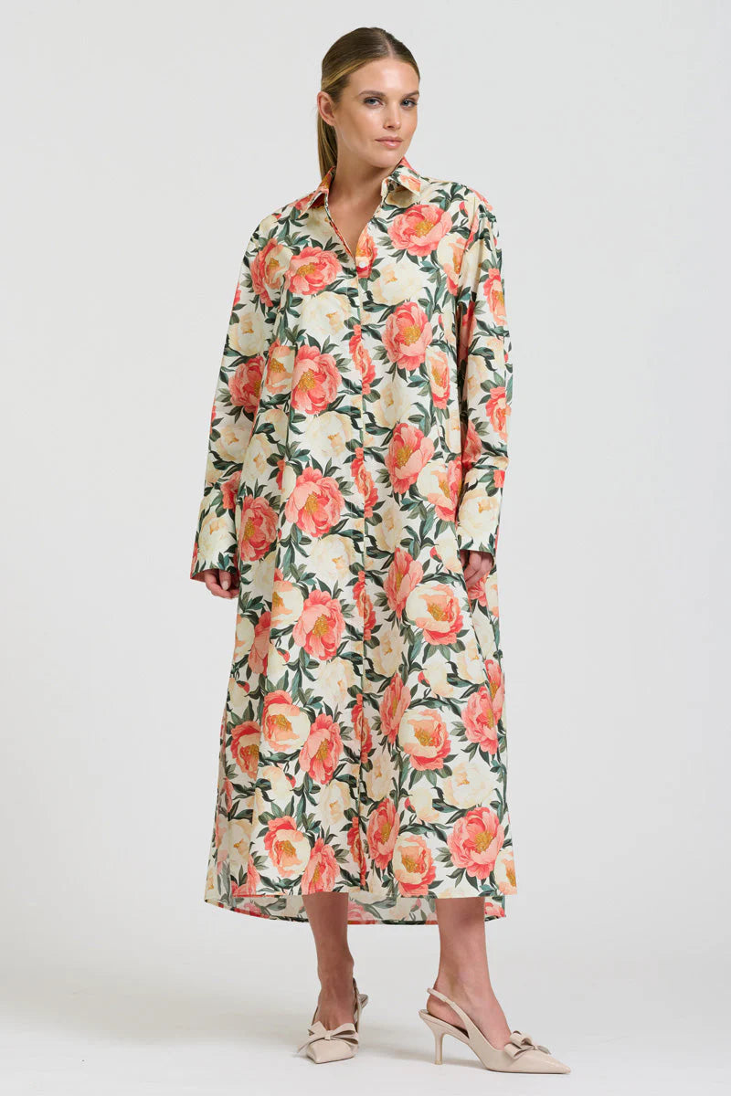 Shirty - The Amelie Shirt Dress - Peony