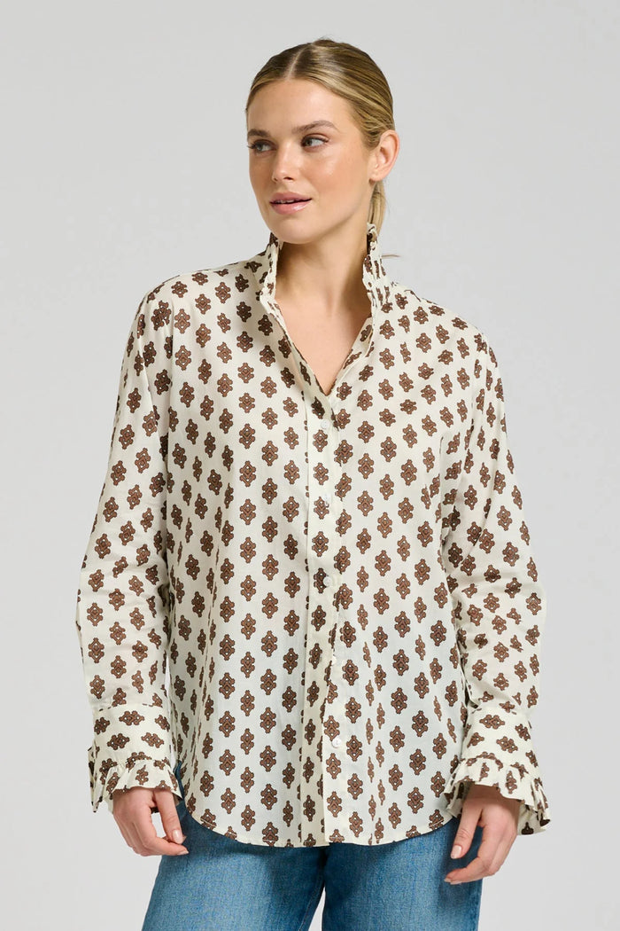 Shirty - The Olivia Shirt - Ivory Double Diamond