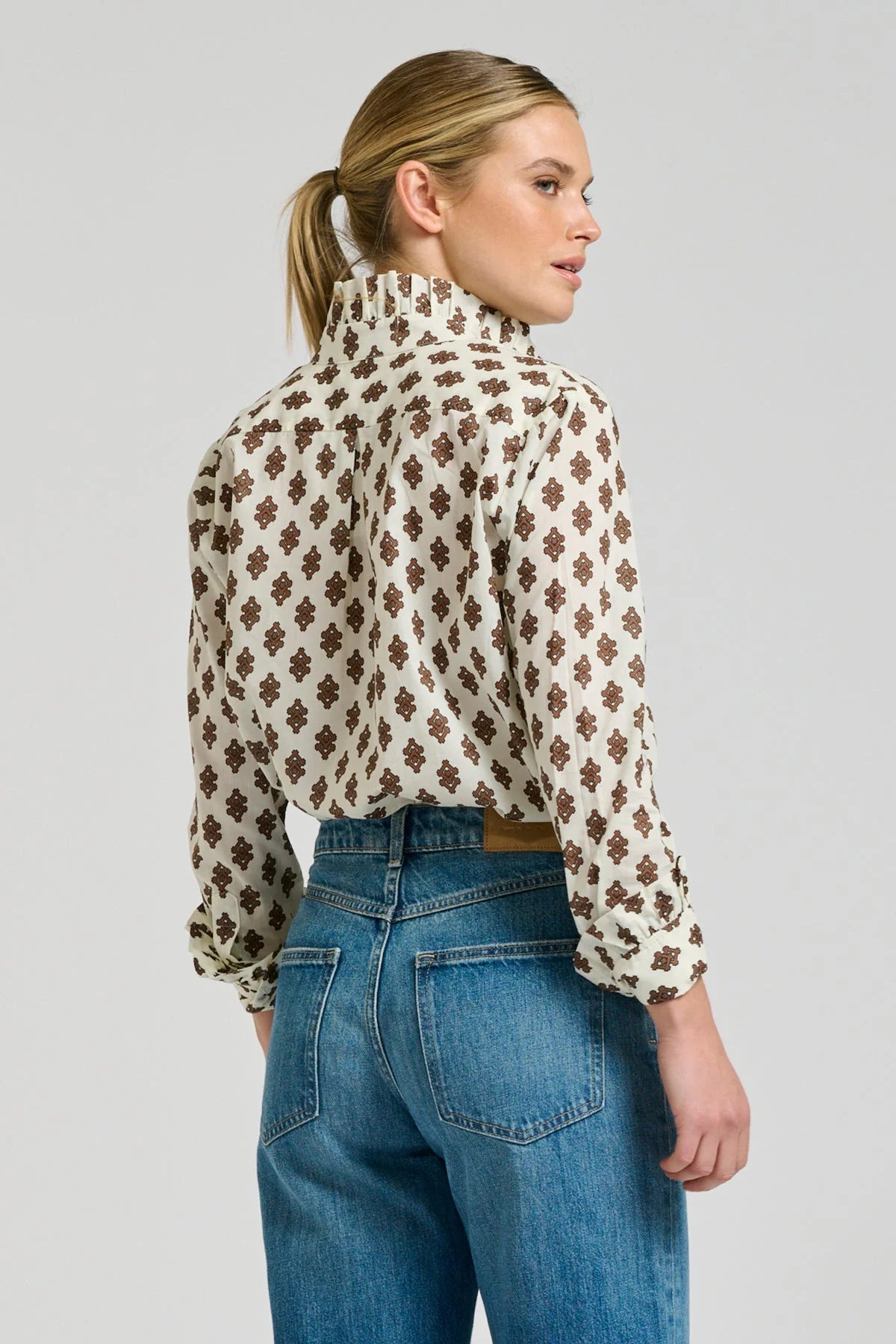 Shirty - The Olivia Shirt - Ivory Double Diamond