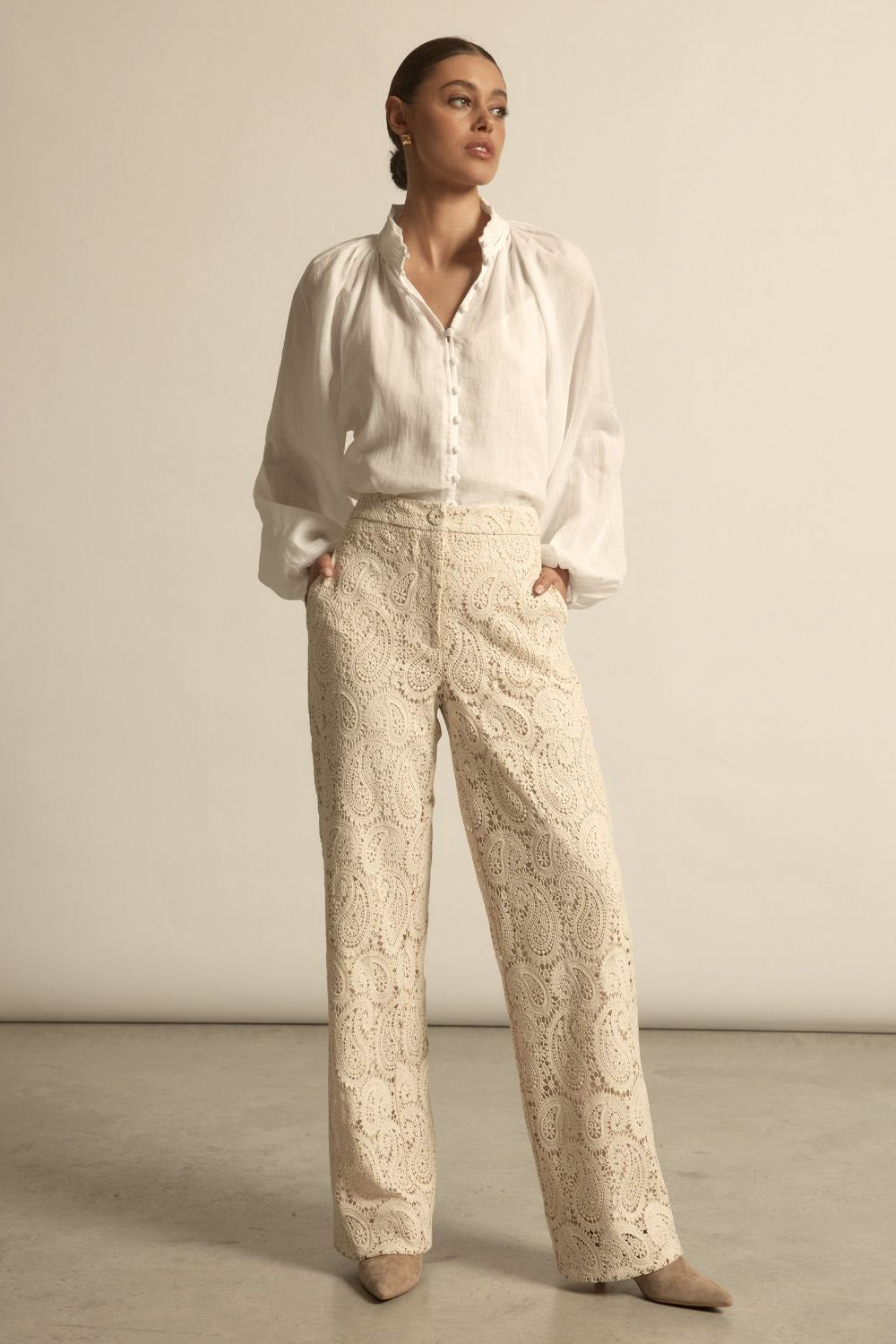 Zoe Kratzmann Sincere Top in Porcelain - styling