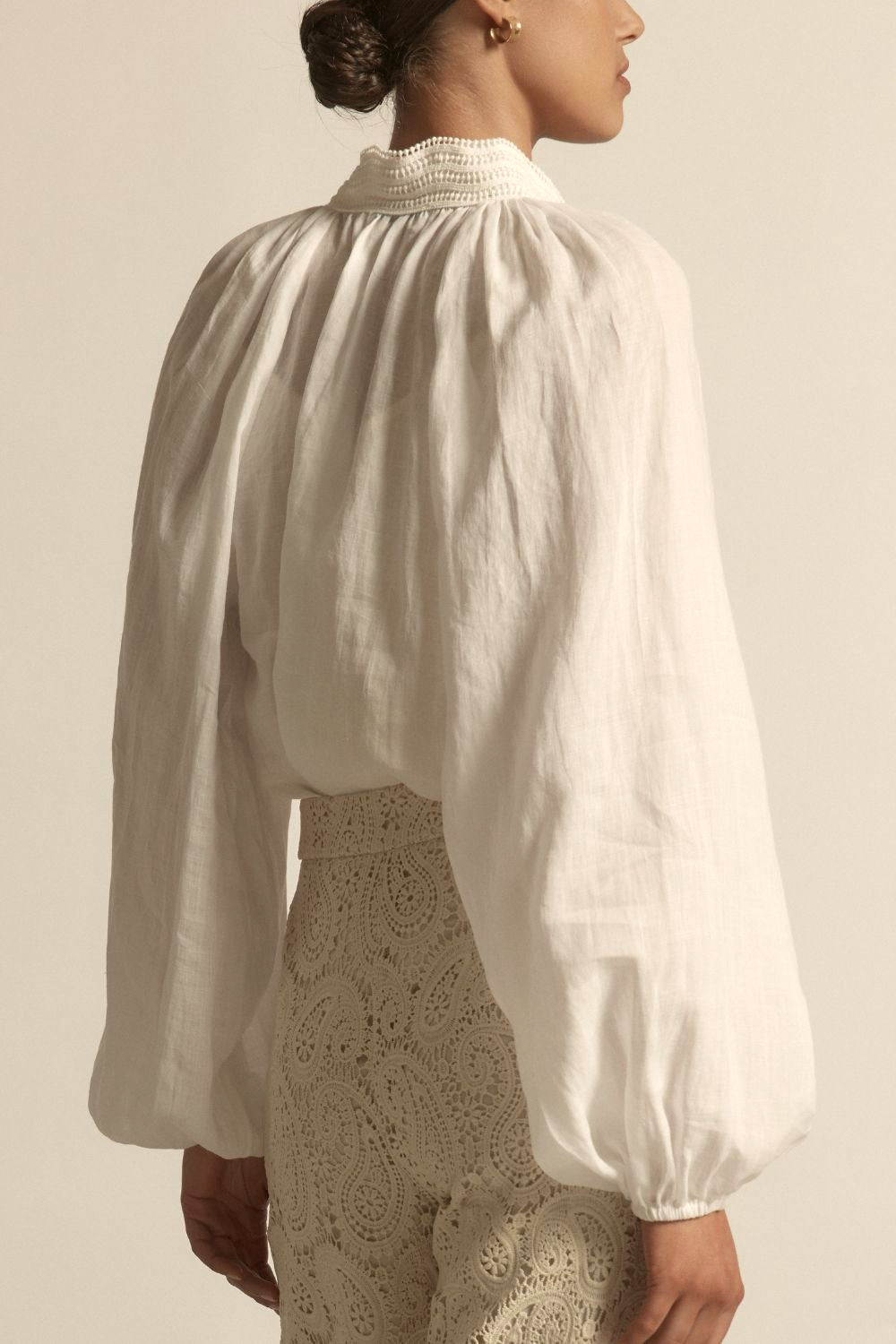Zoe Kratzmann Sincere Top in Porcelain - detail