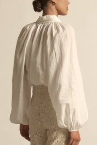 Zoe Kratzmann Sincere Top in Porcelain - detail