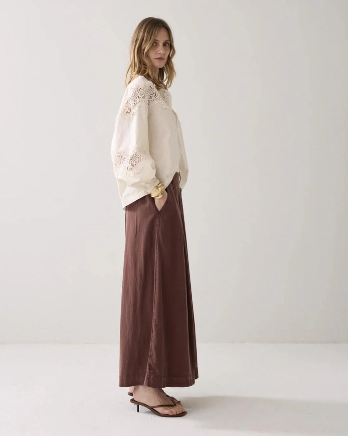 Summum - Sway Lyocell Culotte Pant - Coffee
