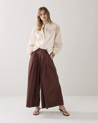 Summum - Sway Lyocell Culotte Pant - Coffee