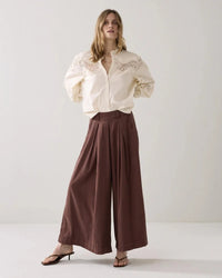 Summum - Sway Lyocell Culotte Pant - Coffee