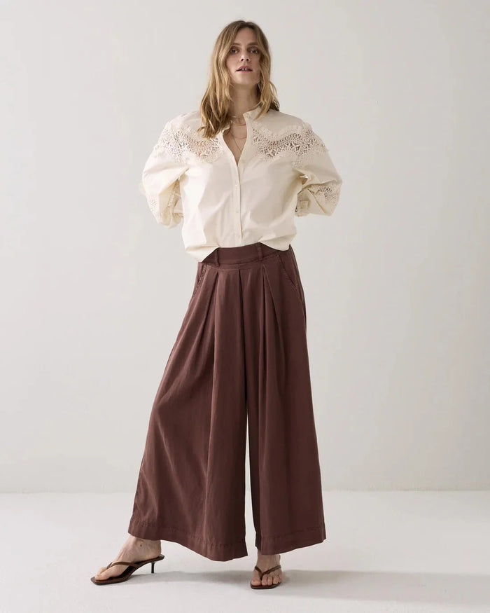 Summum - Sway Lyocell Culotte Pant - Coffee