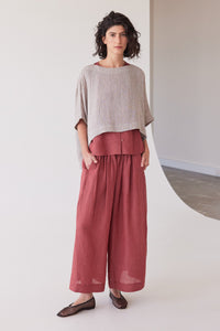 Eva's Sunday Tommy Layering Top Stone Gauze