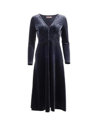 Traffic People Mercy Dress - Blue Velvet