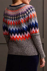 Tribal - Mock Neck Intarsia Sweater