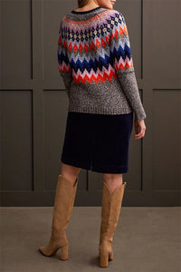 Tribal - Mock Neck Intarsia Sweater
