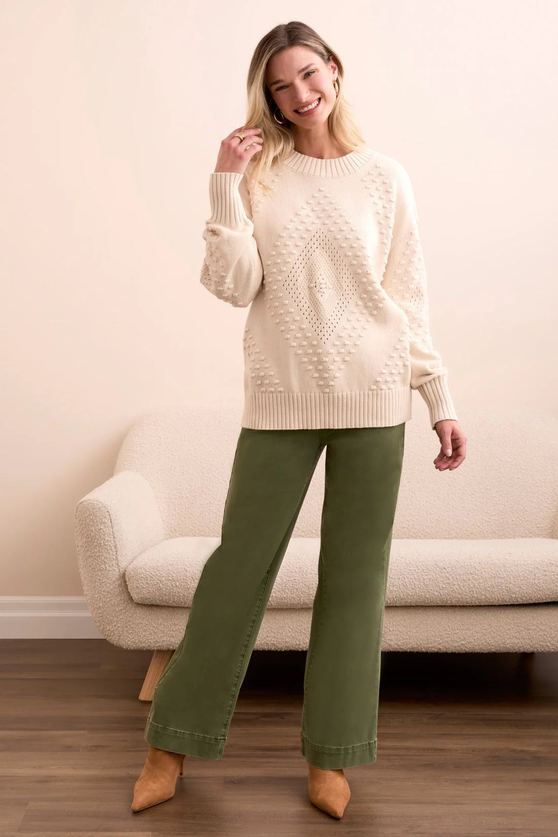 Tribal - Crew Neck Neck Sweater Moonstone