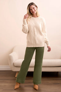 Tribal - Crew Neck Neck Sweater Moonstone
