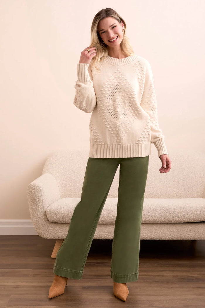 Tribal - Crew Neck Neck Sweater Moonstone