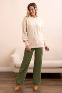 Tribal - Crew Neck Neck Sweater Moonstone