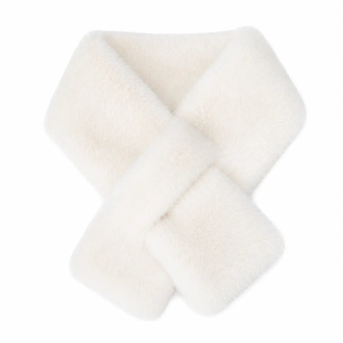 Faux Fur Peruvian Stole - White