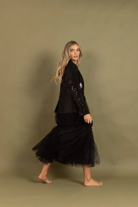 Sequin Tuxedo Jacket