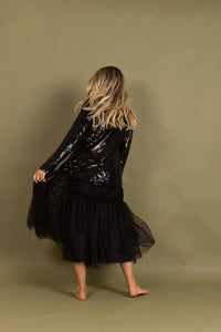 Sequin Tuxedo Jacket