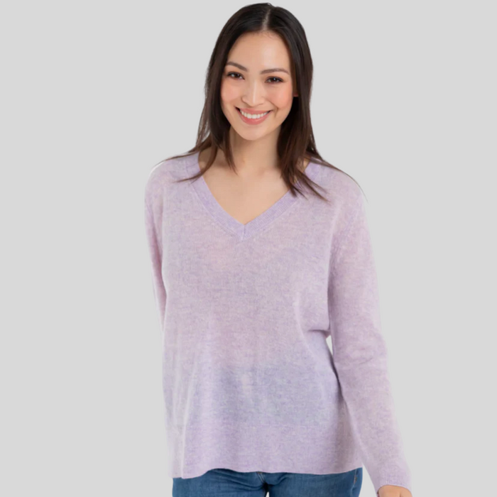 The Madison V neck Jumper - Cashmere