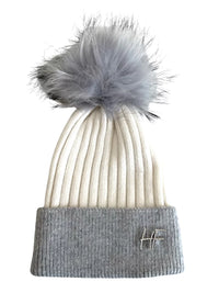 Beanie with PomPom - Cashmere Blend