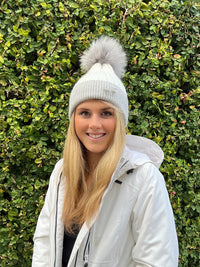 Beanie with PomPom - Cashmere Blend