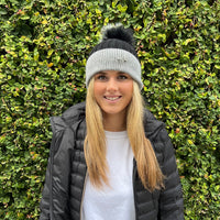 Beanie with PomPom - Cashmere Blend
