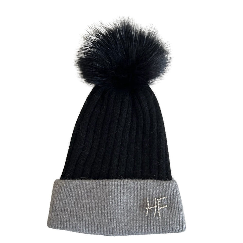 Beanie with PomPom - Cashmere Blend
