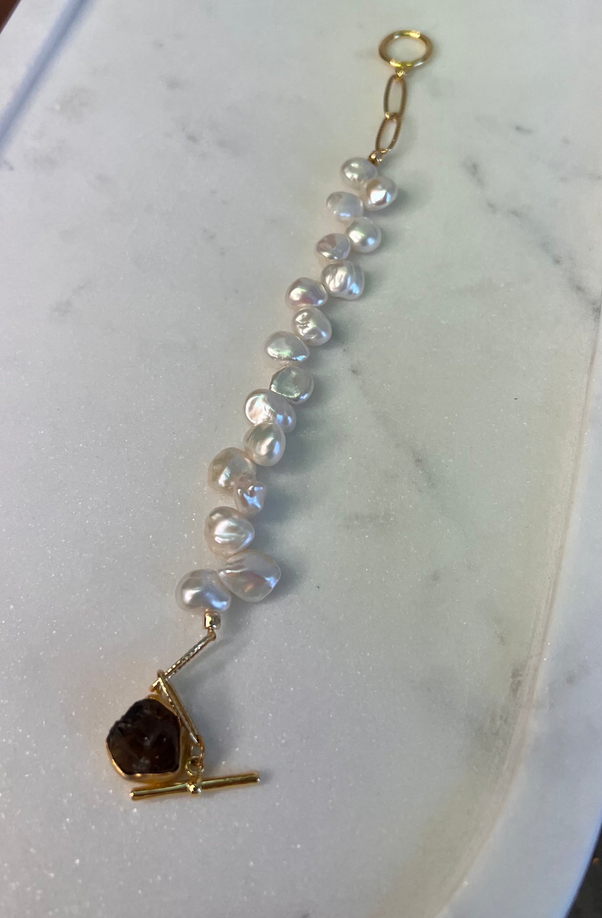 Baroque Pearl cuff bracelet