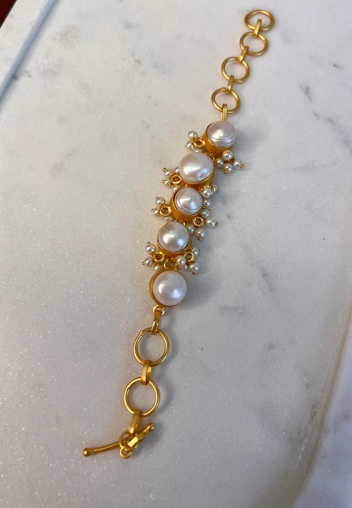 Baroque Pearl cuff bracelet