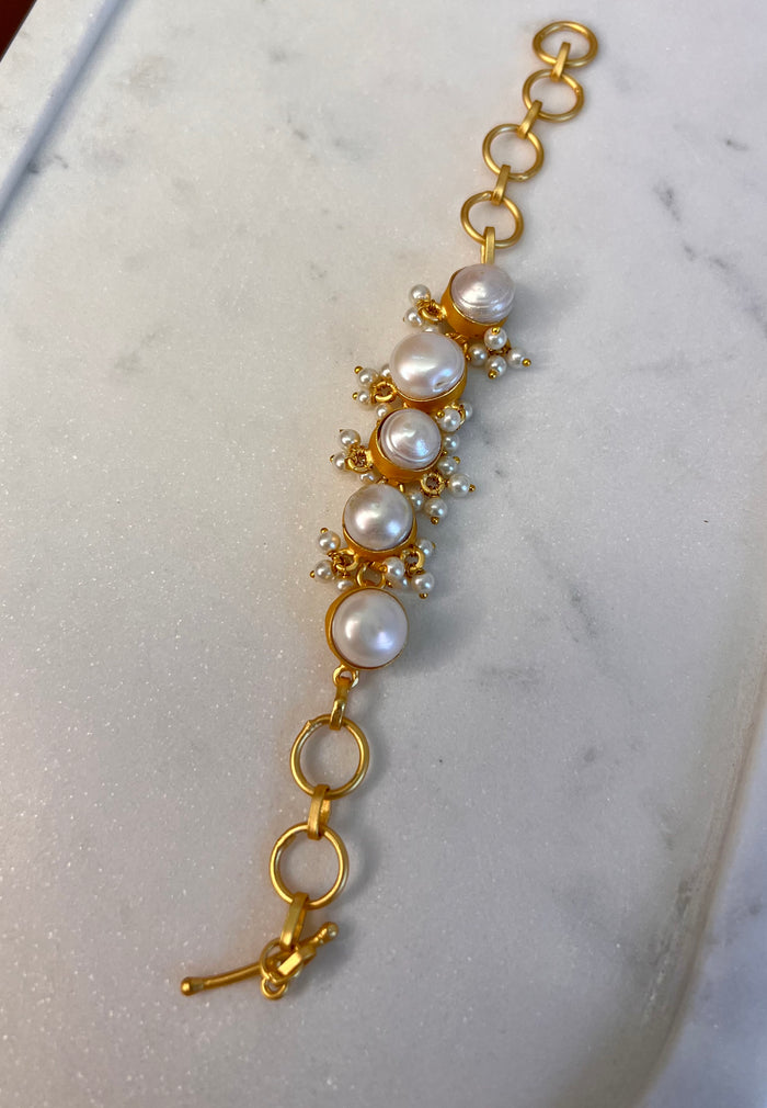 Baroque Pearl cuff bracelet
