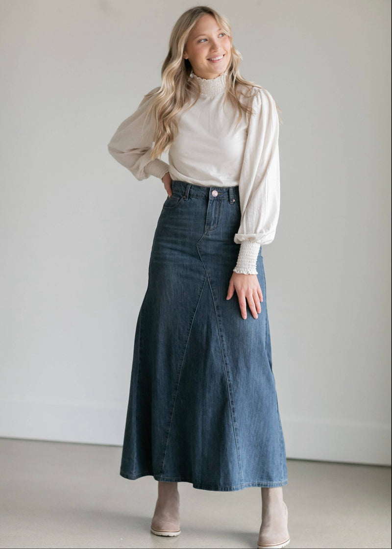 Katherine Long Denim Skirt