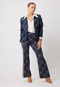 Getty Pont Pants Navy Check