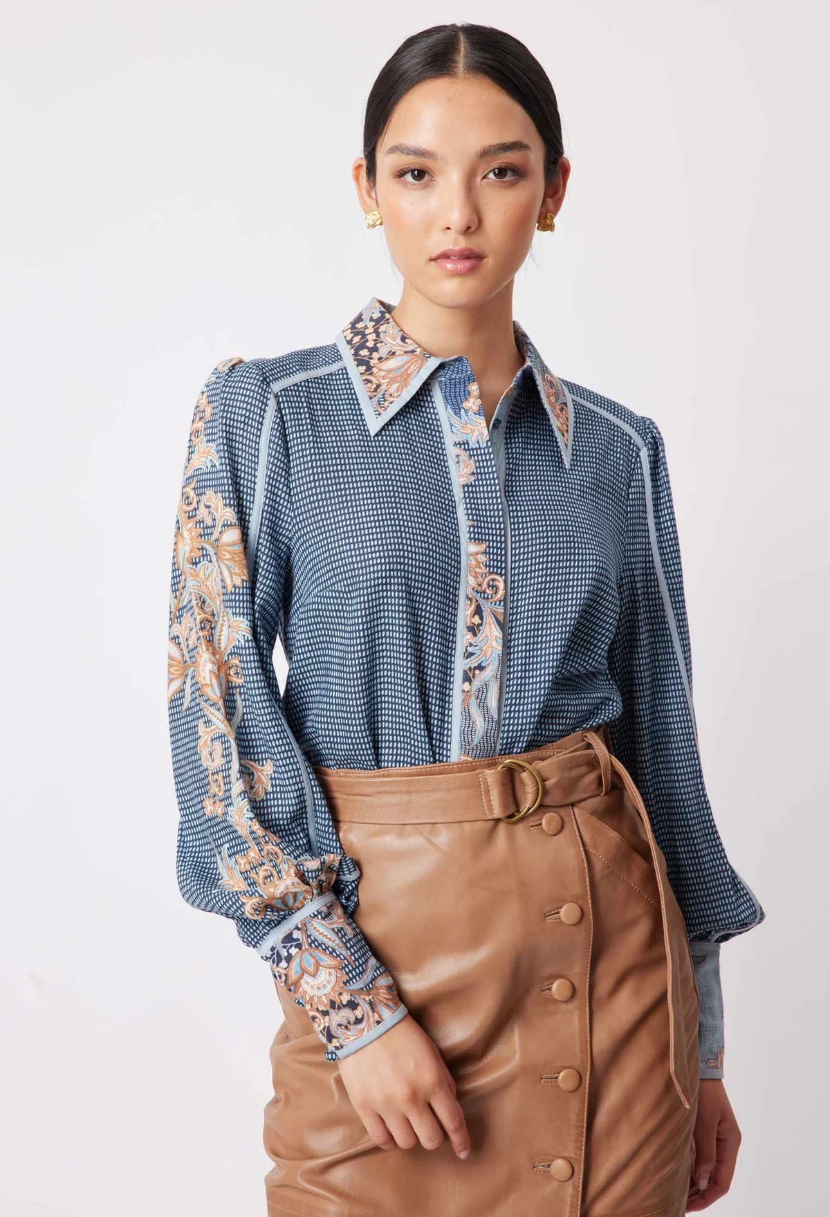 Tallitha Linen Shirt in Como Flower