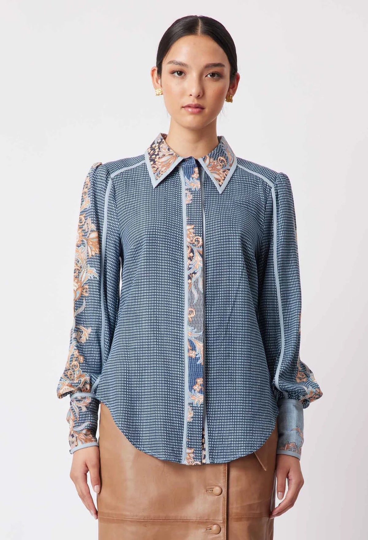 Tallitha Linen Shirt in Como Flower