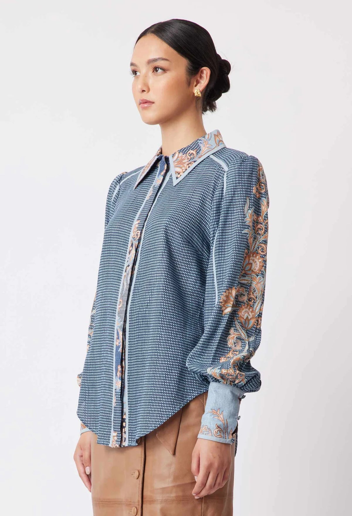 Tallitha Linen Shirt in Como Flower