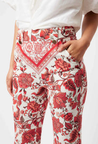 Estelle Linen Pants in St Tropez Design