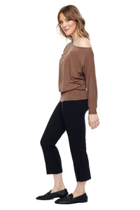 Bamboo Knit One shoulder Top