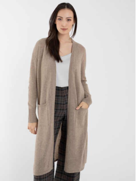 Long Line Cardigan with Pockets