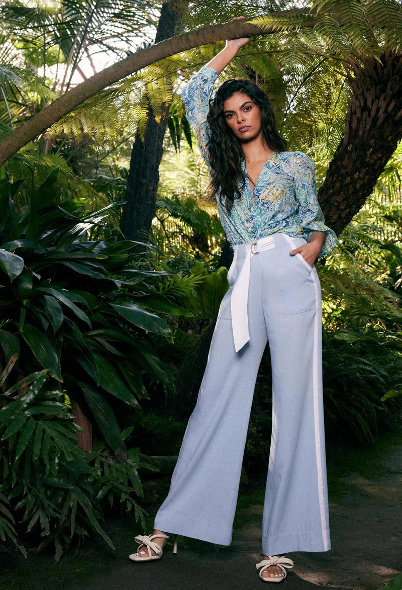Grace Tencel Pants in Chambray