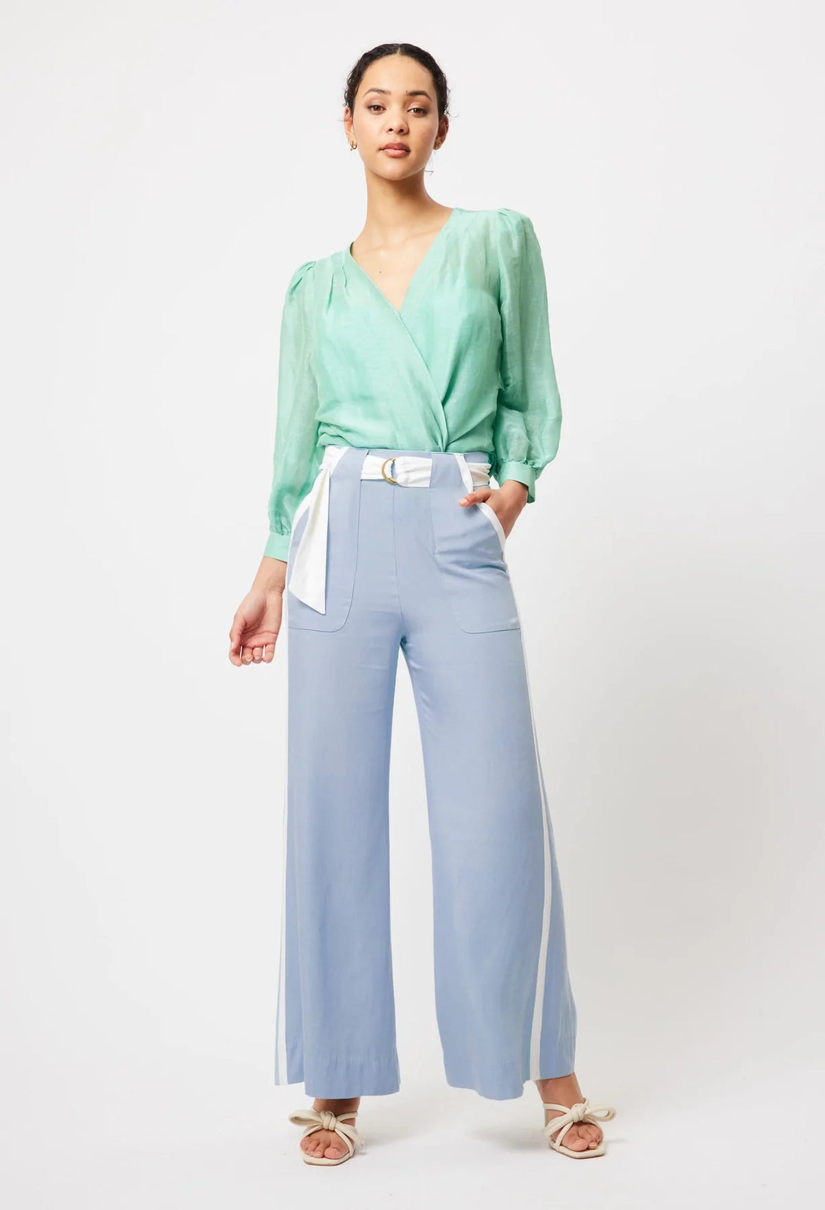 Grace Tencel Pants in Chambray
