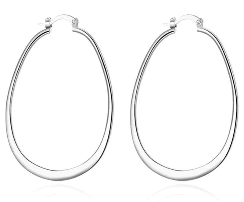Belinda Statement Sterling silver Hoops