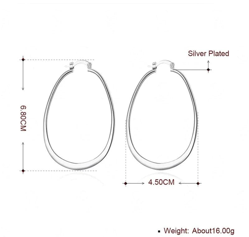 Belinda Statement Sterling silver Hoops