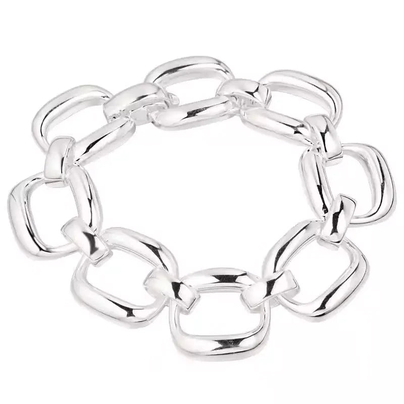 Bianca Chunky Sterling Silver Interlinking Bracelet